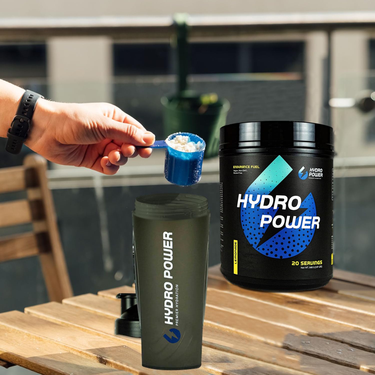 Hydro Power Endurance Fuel High Carb Supplement - Maximize Endurance & Performance with Superior Electrolyte & Calories Mix - Vegan, Non-GMO, & Gluten Free - Blue Razz Flavor, 20 Serving