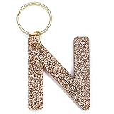 Lucky Feather Letter N Keychain Accessories for