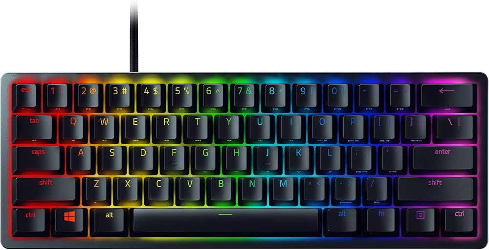 Razer Huntsman Mini Purple Switch 60% Keyboard US Layout Black