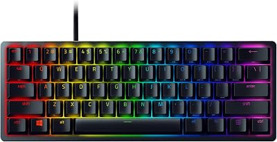 Razer Huntsman Mini 60% Keyboard Red Linear Optical Switches US Layout Black