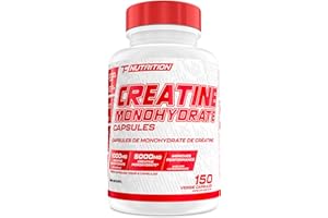 TC Nutrition 100% Creatine Monohydrate Capsules - 1000 mg x 150 Pills (3-5g Serving) Pure Creatine Pills for Increased Streng