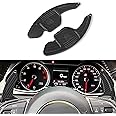 x xotic tech Carbon Fiber Pattern Paddle Shifter Extensions Interior Shift Cover Trim Compatible with Audi A3 A4 A5 A6 A7 A8 S5 Q3 Q5 Q7 Interior Accessories