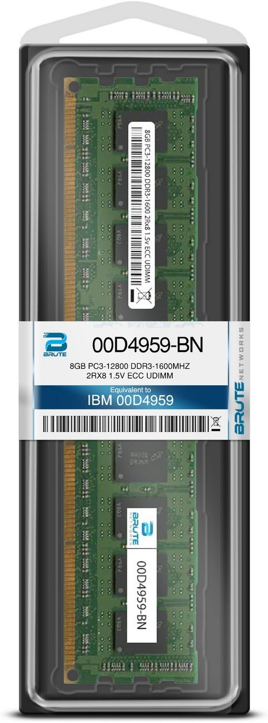 8gb Pc3 Ddr3 1600mhz 2rx8 1 5v Ecc Udimm Equivalent To Oem Pn 00d4959 Brute Networks 00d4959 Bn Printers Accessories Office Products 8gb Pc3 Ddr3 1600mhz 2rx8 1 5v Ecc Udimm Equivalent To Oem Pn 00d4959 Brute Networks 00d4959 Bn Printers Accessories Office Products