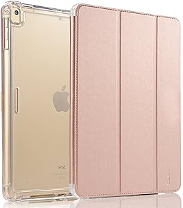 Valkit for iPad Mini Case,iPad Mini 2 Case,iPad Mini 3 Case,Shockproof Protective Smart Folio Stand Protective Heavy Duty Rugged Impact Resistant Armor Cover,with Auto Sleep/Wake,Rose Gold