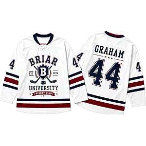 Off Campus Long Sleeve Hockey Jersey Sweatshirts Graham 44 & Logan 22 & Tucker 46 & Di Laurentis 66 Jersey Shirts, S-3XL