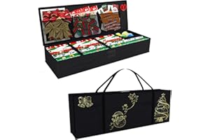 Safana Wrapping Paper Organizer Storage Bag, 42" Durable 600d Oxford Christmas Gift Wrapping Organizer Box Under Bed Containers for Decorations Paper Rolls, Ribbons, Balls, Bows (Golden Snowman)