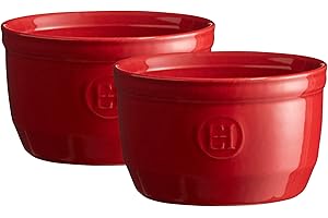 Emile Henry Made in France 8.5 oz Ramekin (Set of 2), 4" by 2"5', Burgundy Red (344010)