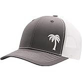 LINDO Trucker Hat [ Palm Tree Design ] for Men and Women: Mid Profile Cap with Breathable Mesh Back and Adjustable Snap