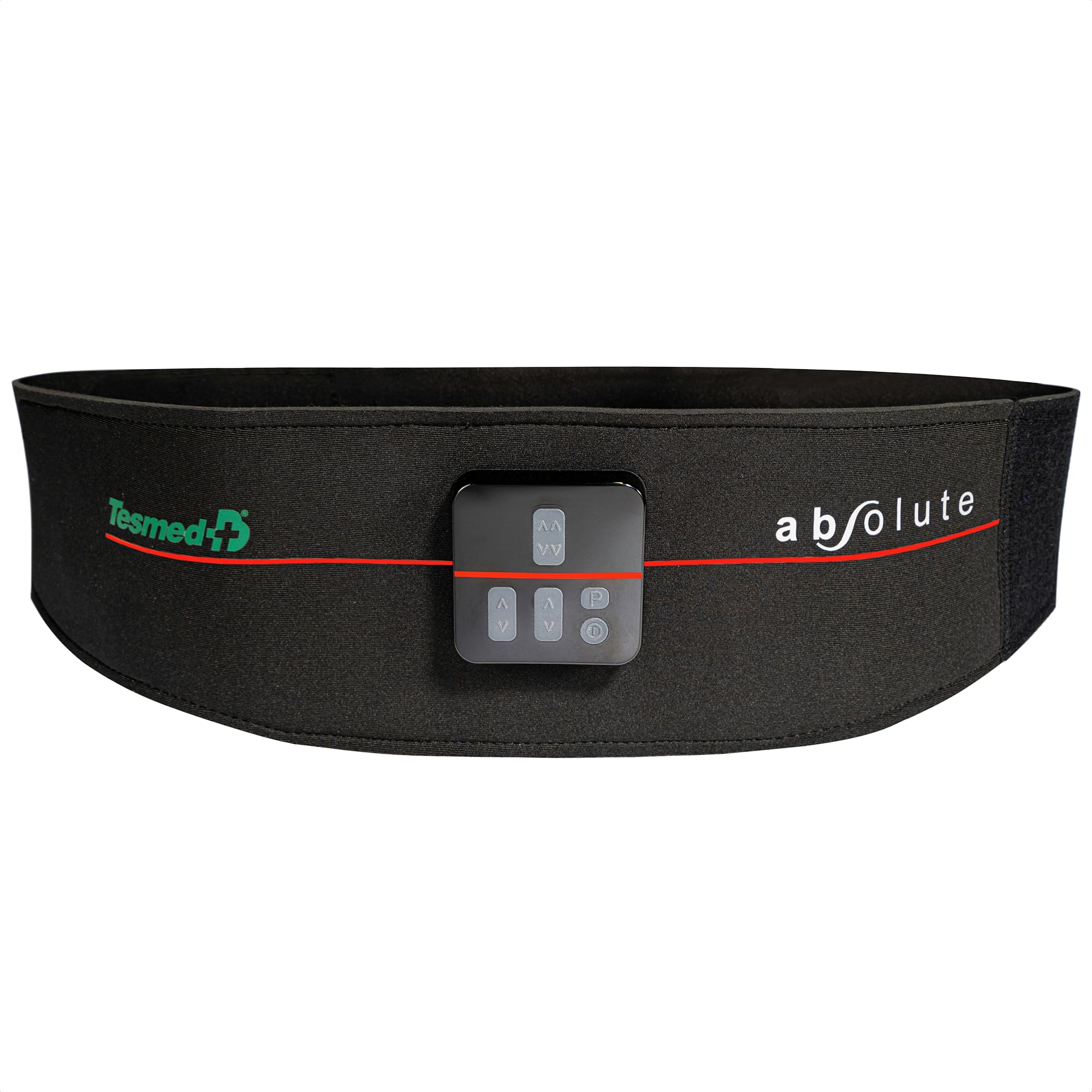 TESMED Absolute: EMS Abs Trainer Muscle Stimulator, Belt for Central and Lateral Abdominal Electro Stimulation - USB Rechargeable, 15 Programs, 99 Intensity Levels - Wireless, Unisex, Made in Italy