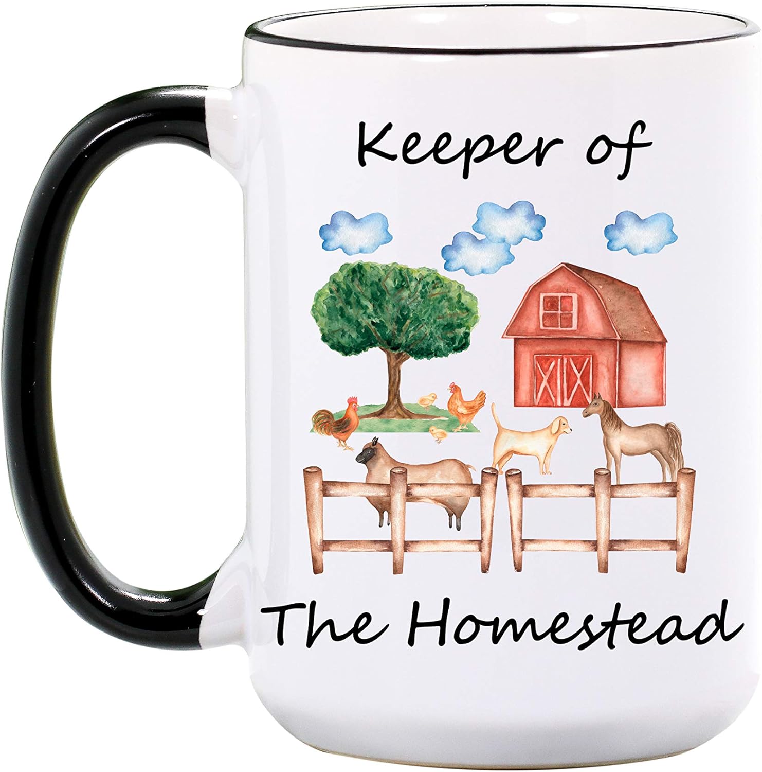 Farmer Mug Large 15 oz or 11 oz Ceramic Cup Farming Cup