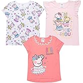 Peppa Pig Girls 3 Pack T-Shirts Toddler to Big Kid