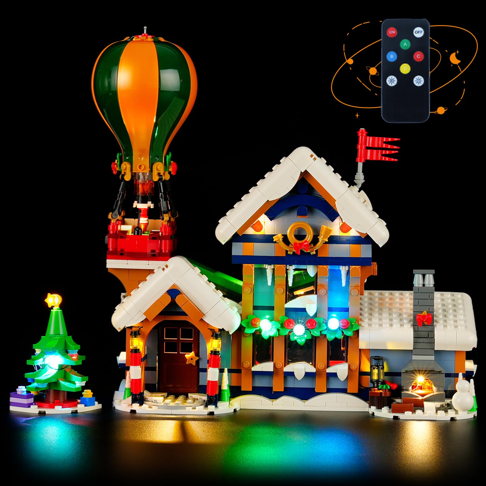 LIGHTAILING Light For Lego-10339 Santa's Post Office - Led Lighting Kit Compatible With Lego Building Blocks Model:Remote-Control Version - NOT Included The Model Set