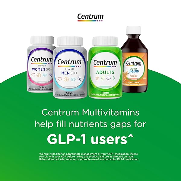 CENTRUM SILVER MEN’S 50+ MULTIVITAMIN WITH VITAMIN D3, B-VITAMINS, ZINC FOR MEMORY AND COGNITION – 200 TABLETS