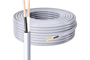 OTOMO Enough Long 50FT 14 Gauge 2 Way Trailer Wire CCA Bonded Extension Cable, SAE J1128 Trailer Wiring Harness Color-Coded Primary Wire Spools for RV Camper Towing Boat - Black/White