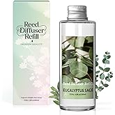 SCENTORINI Reed Diffuser Oil Refill, Eucalyptus Sage Diffuser Oil 6.76 Fl Oz, Natural Scented Essential Oil Refill Long Lasting Home Fragrance for Room Spa Aromatherapy Bathroom Home Decor