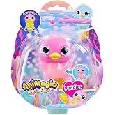 Animagic Let's Glo Platypus Pink - ASMR Aquatic Companion from 4 Years | Stretches, crushes and lights up then floats in water - Magic hidden heart - interactive toy so adorable