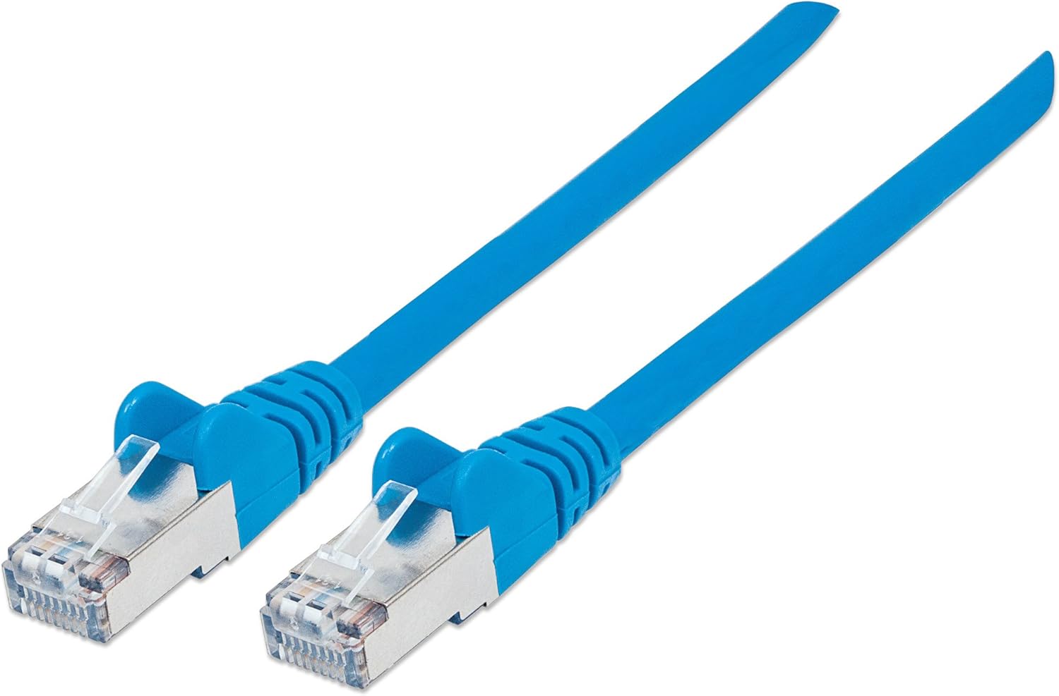Intellinet Network Patch Cable, Cat6, Copper, S/FTP, LSOH/LSZH, PVC, Gold Plated Contacts, Snagless, Booted, Polybag, 5 m, Blue