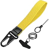 BuitBoll Stretchy Wristlet Keychain, Wrist Lanyard Strap Key Chain Holder to Hold Keys Wallet Phone ID Badge for Men Women