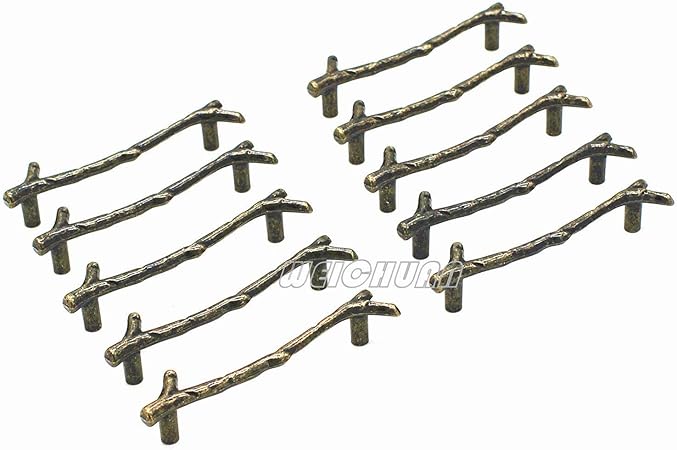 Weichuan 10pcs Zinc Alloy Bronze Twig Branch Zinc Alloy Decorative