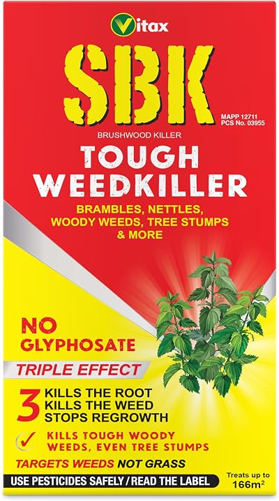 Vitax SBK Tough Weedkiller 500ml Brushwood Killer Kills Roots 166m2