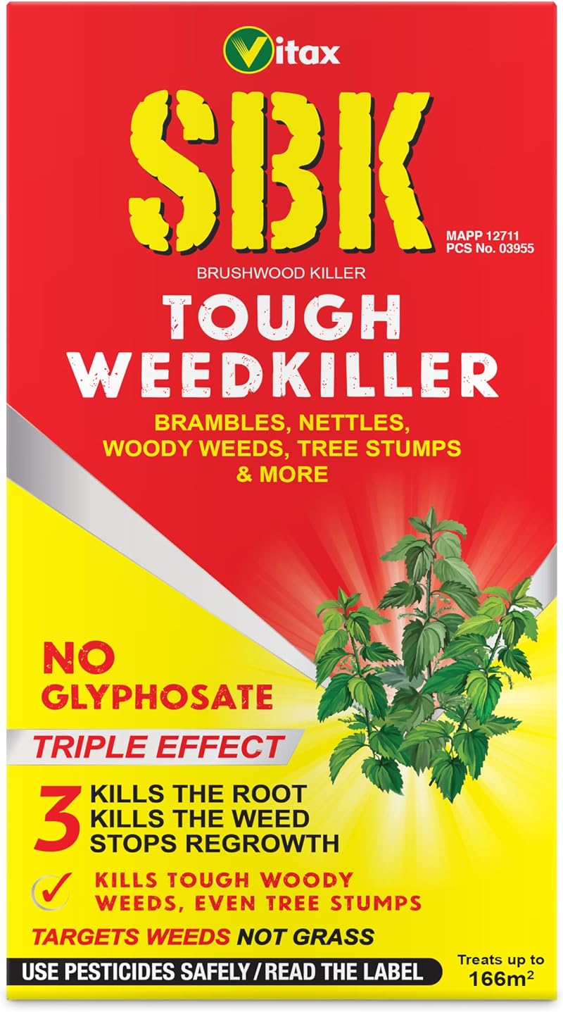 Vitax SBK Tough Weedkiller 500ml Brushwood Killer Kills Roots 166m2