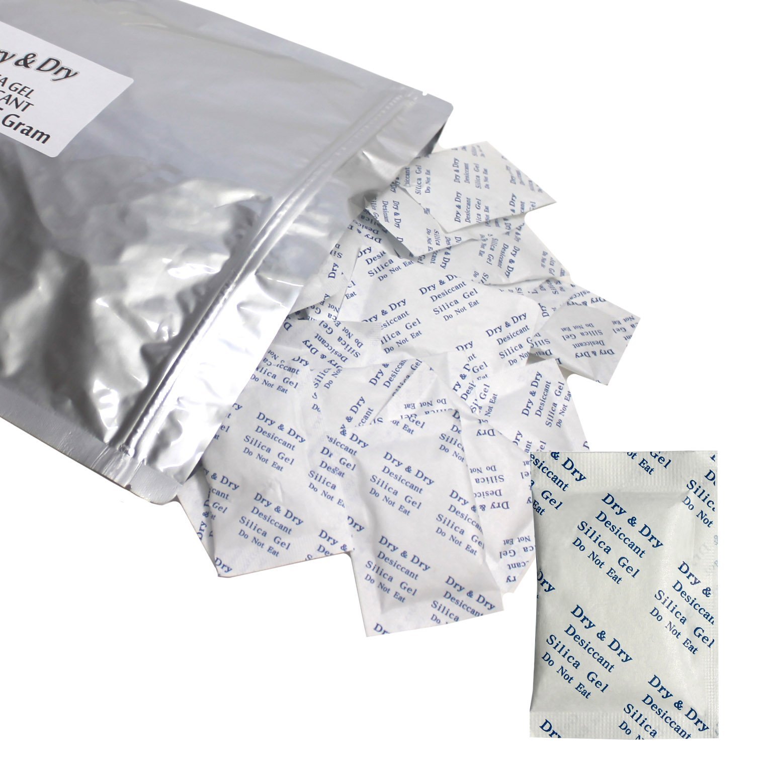 Dry & Dry 5 Gram [200 Packets] Premium Pure and Safe Silica Gel Packets