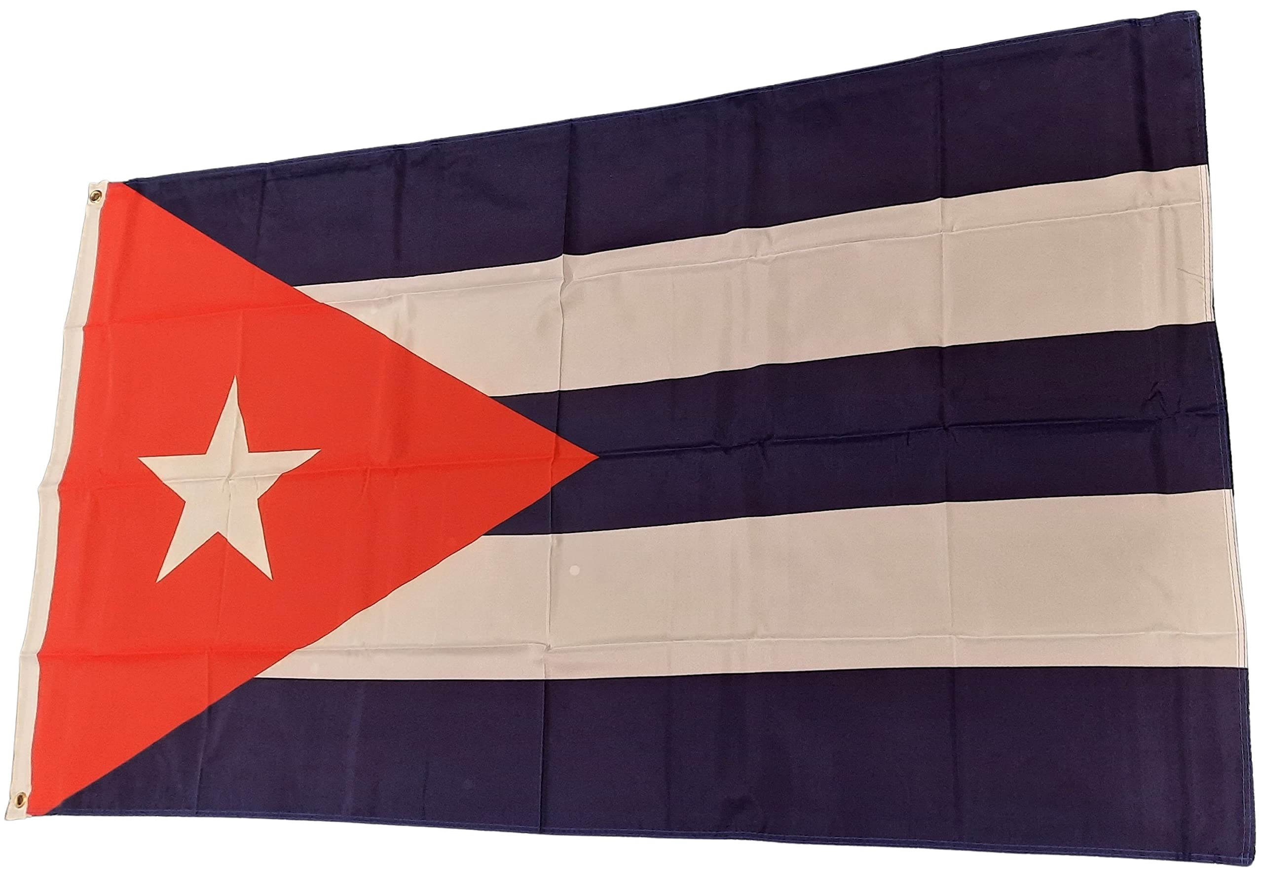 NWFlags Cuba Flag 5ft x 3ft 75d Premium Polyester Suitable For Flagpoles | Strong Polyester 5x3 foot material large Cuban flag with 2 metal Eyelets