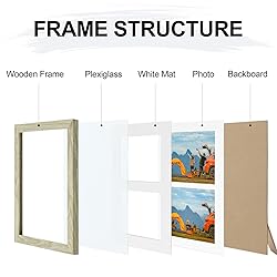 Vittanly 8x10 Collage Picture Frame, Displays 2Pcs