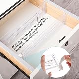 Yafe 6 Pack Adjustable Drawer Dividers 11.8-19.7 in Transparent Plastic view 4