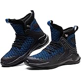 SYLPHID Steel Toe Shoes for Men Work Sneakers for Women Safety Boots Mid Top Lightweight Comfortable Breathable