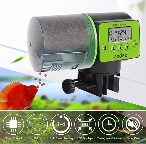 Amazon Com Automatic Fish Feeder Electric Auto Fish Feeder