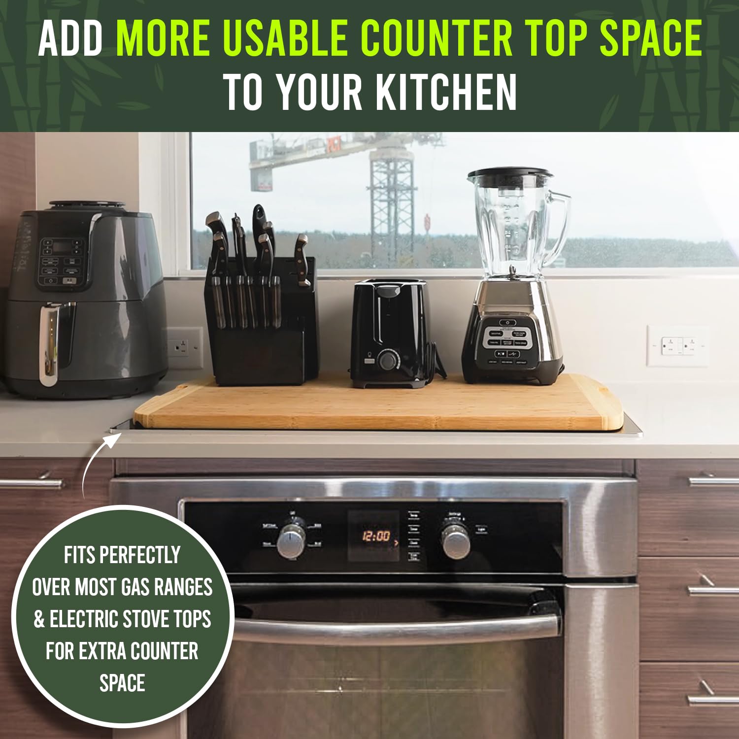 30 x 20 Organic Extra Large Cutting Board with Lifetime Replacements – Wood Bamboo Chopping Board - Wooden Butcher Block Cutting Board for Carving Turkey, Grilling Brisket and BBQ - by Greener Chef