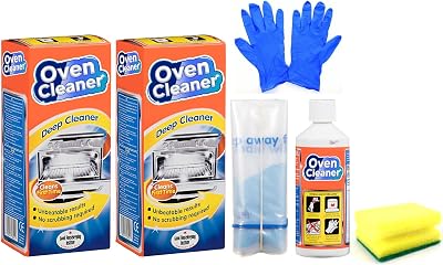 Topest Oven Cleaner 2 Packs 2X 500ML Complete Cleaning Kit with Sponge