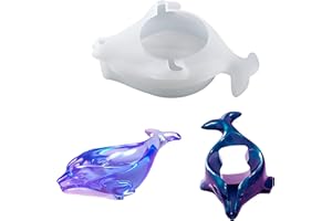 MTBOI Self-Draining Dolphin Soap Holder Silicone Resin Mold, Dolphin Soap Holder DIY, Epoxy Resin Casting Mold for Soap Tray, Silicone Mold for Soap Holder