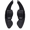 Steering Wheel Paddles Shifters Extensions Compatible With Volkswagen Golf 5 6 MK5/6 GTI/GTX/GT-TSI/R32/R Eos Jetta Passat CC Polo 6R Sharan Tiguan Touareg Touran Scirocco Beetle Seat Leon(Black)