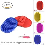 Pet Brush, Shampoo Brush Scalp Massager Hair Remover Curry Comb Dog & Cat Grooming Brush, Pet Hair Brush Cleaning Slicker Brush Removes Tangles Lint Brush for Pet Hair (2 PCS)