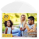 YixangDD 20 Pack Magnetic Picture Frame, 2.5 x 3.5