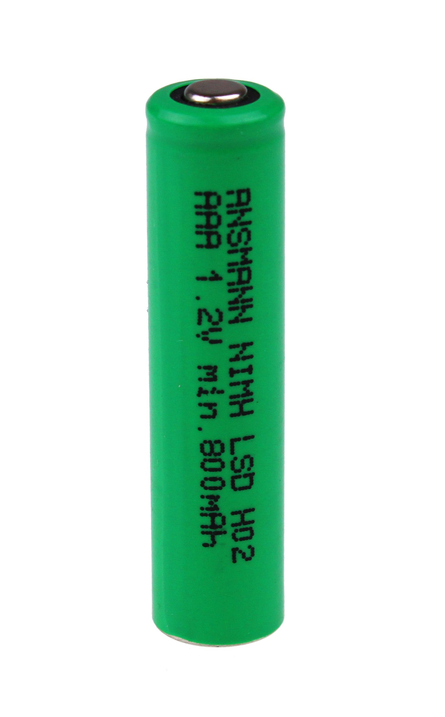 ANSMANN 800 mAh 1.2 V AAA NiMH LSD Flat-Top Battery- Green