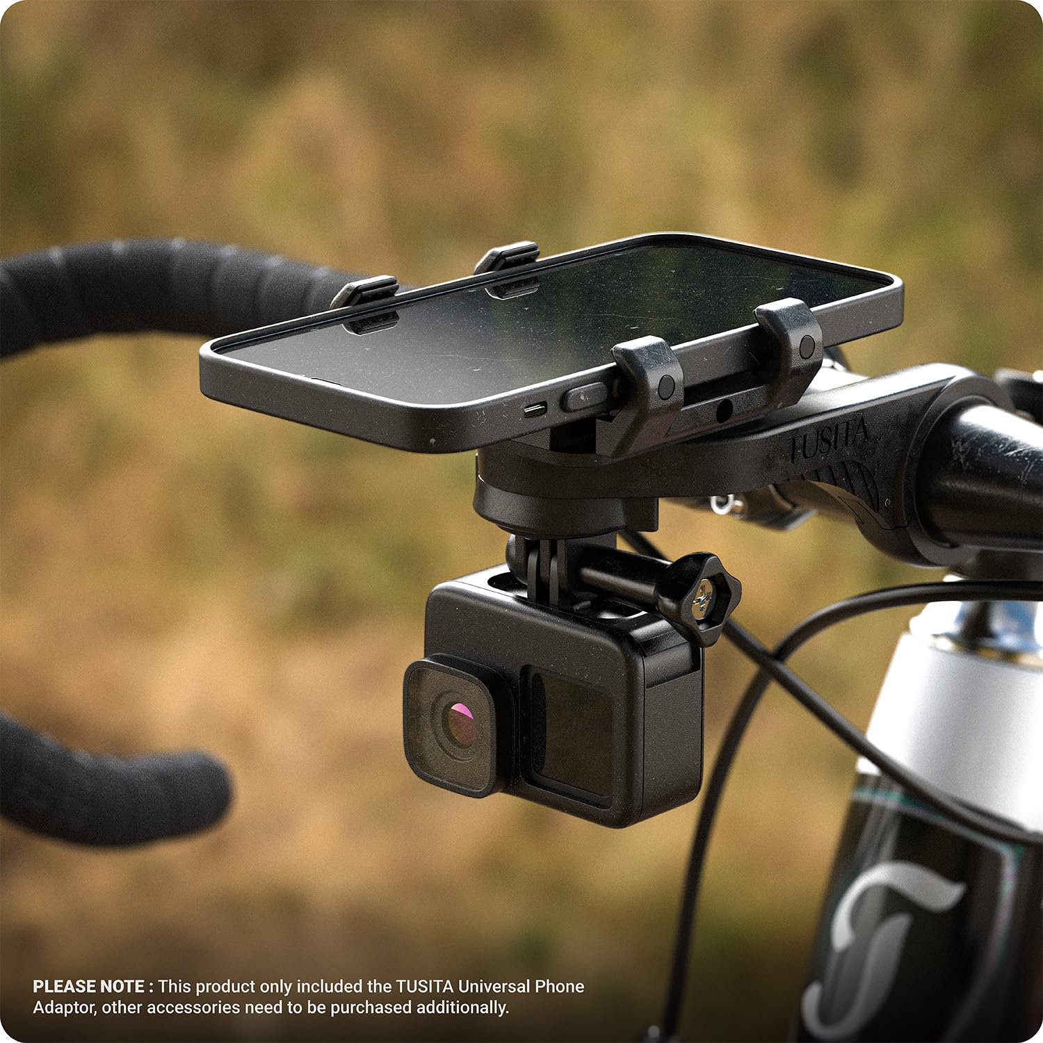 TUSITA Bicycle Phone Holder Compatible with Garmin Mount, 4.0