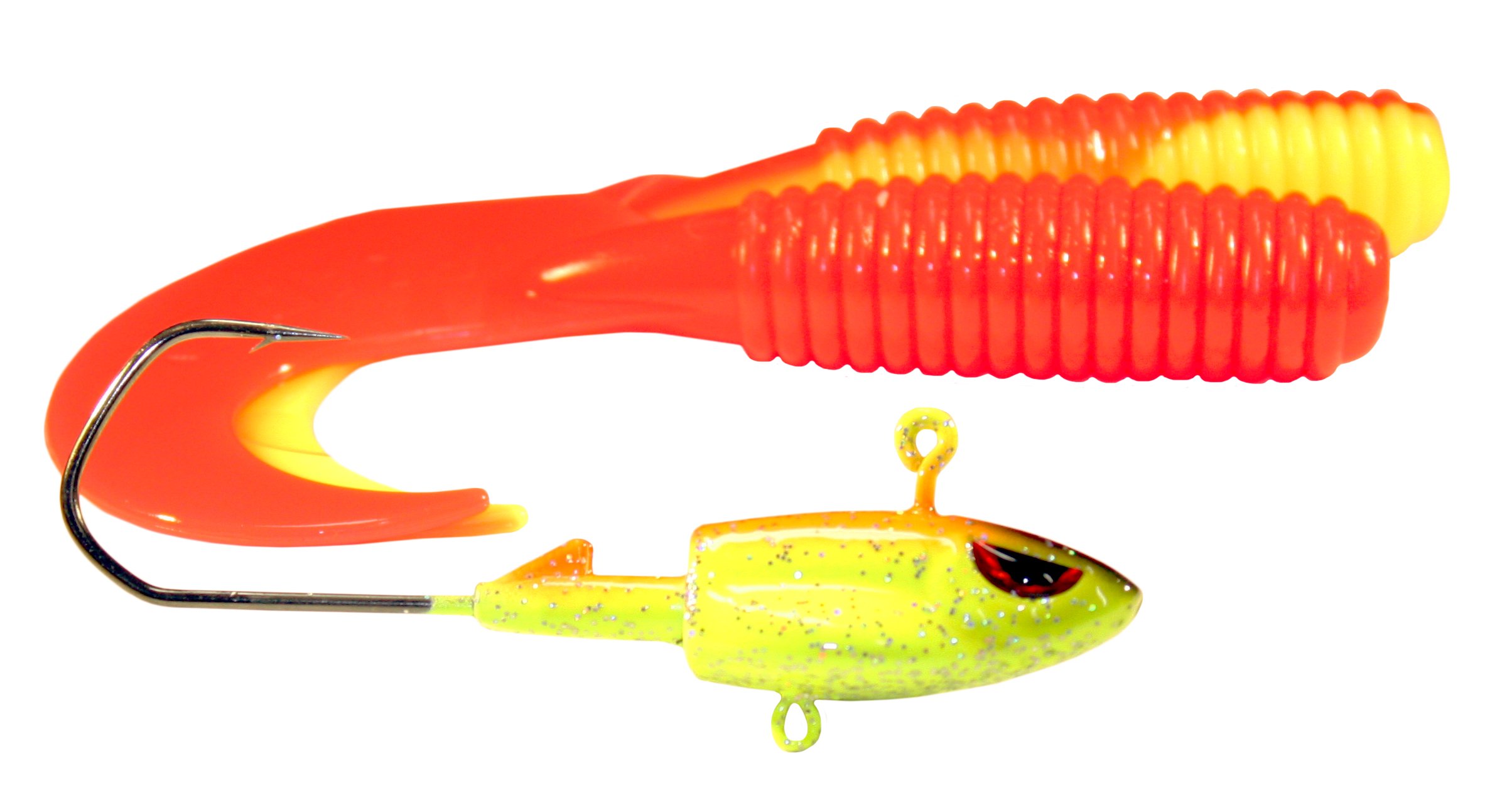 FLADEN Fishing SOFT BAITS - 2 x 12cm BIG SINGLE JIG TAILS - (4 Colours and 3 weights - 40g 60g 90g) Lead-Free Jig Heads - Quality Fishing Imitation Bait Lures (Colour Set 1, 60g Jighead)