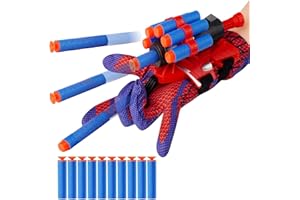 SURPZON Spider Web Shooter, Wrist Launcher Toys with Superhero Glove, Kids Cosplay Costume, Halloween Christmas Birthday Decorations Gift for Boys Girls