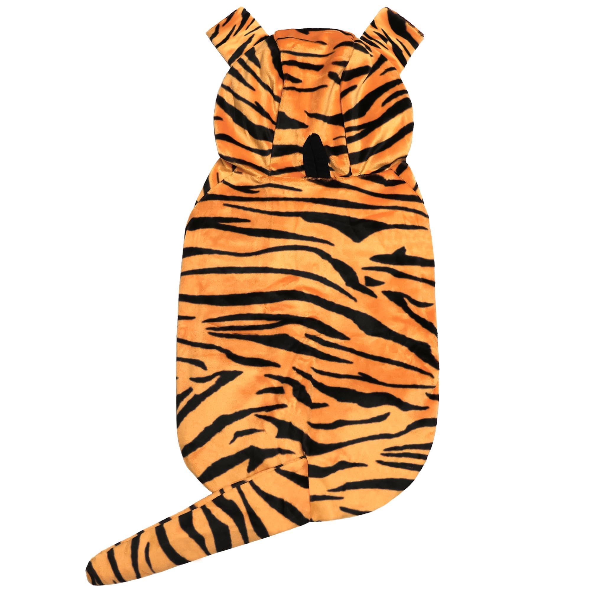 Photo 1 of DELIFUR Dog Tiger Costume - Dog Funny Hooded Halloween Cosplay Funny Costume for Small Medium Dogs Pet Special Events Photo Props Accessories (Yellow, Large)