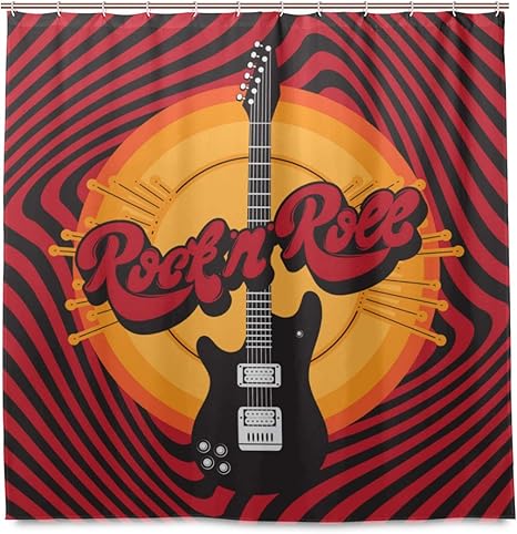Amazon Geevosun シャワーカーテン ロックンロールベクトル手描きイラスト 防水 浴室 お風呂 バスカーテン 洗面所 間仕切り 目隠し用 Hdデジタル印刷 取付簡単 150 180cm シャワーカーテン ホーム キッチン オンライン通販