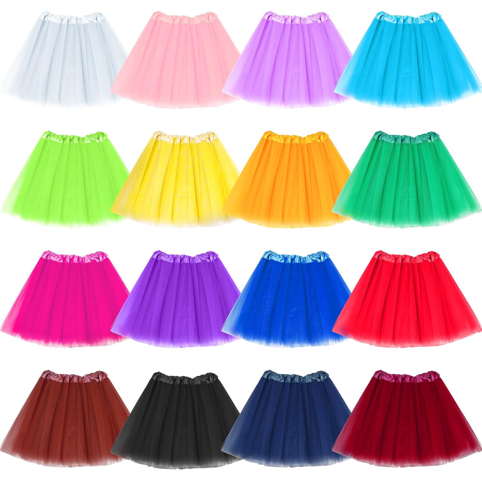 Photo 1 of **ONLY 1 ROYAL BLUE TUTU** Halloween Tutu Skirts for Women 80's Adult Cosplay Tulle Tutu Skirts Classic Elastic 3 Layered Short Ballet Skirt for Cosplay Party Costume Dress Multicolor