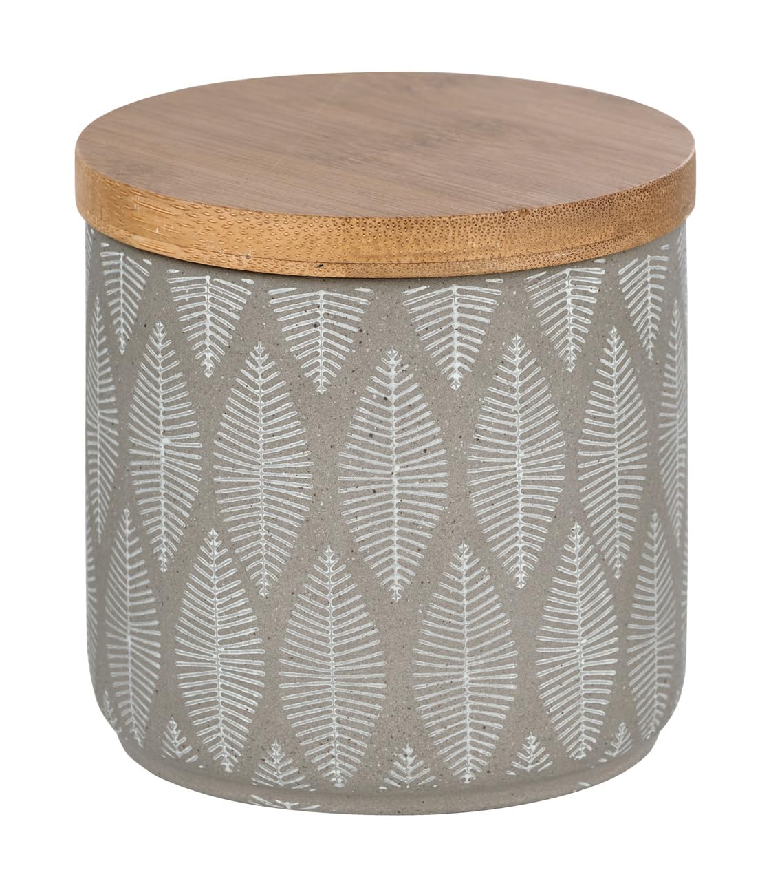 WENKO Tupian 23680100 Universal Cosmetic Box Ceramic 10 x 10.5 x 10 cm Grey