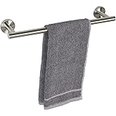 TocTen Bath Towel Bar - Thicken SUS304 Stainless Steel Bathroom Towel Holder, Towel Rod for Bathroom Heavy Duty Wall Mounted Towel Rack Hanger (16IN, Brushed Nickel)
