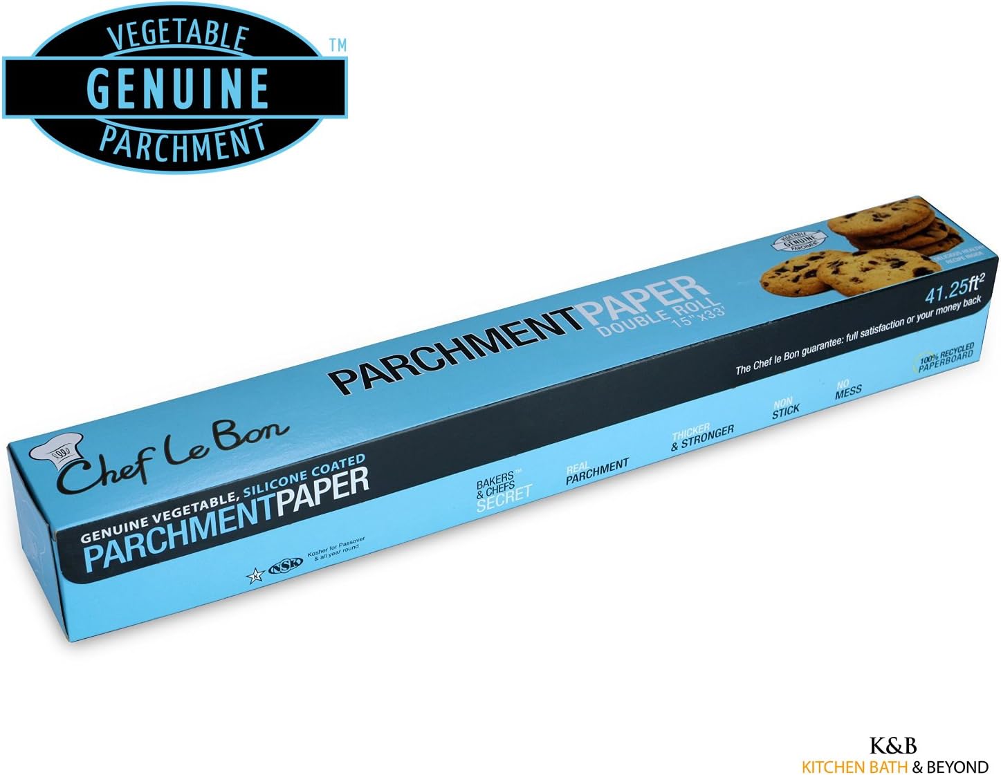 Genuine Vegetable Parchment Paper for baking and Cooking Chef Le Bon