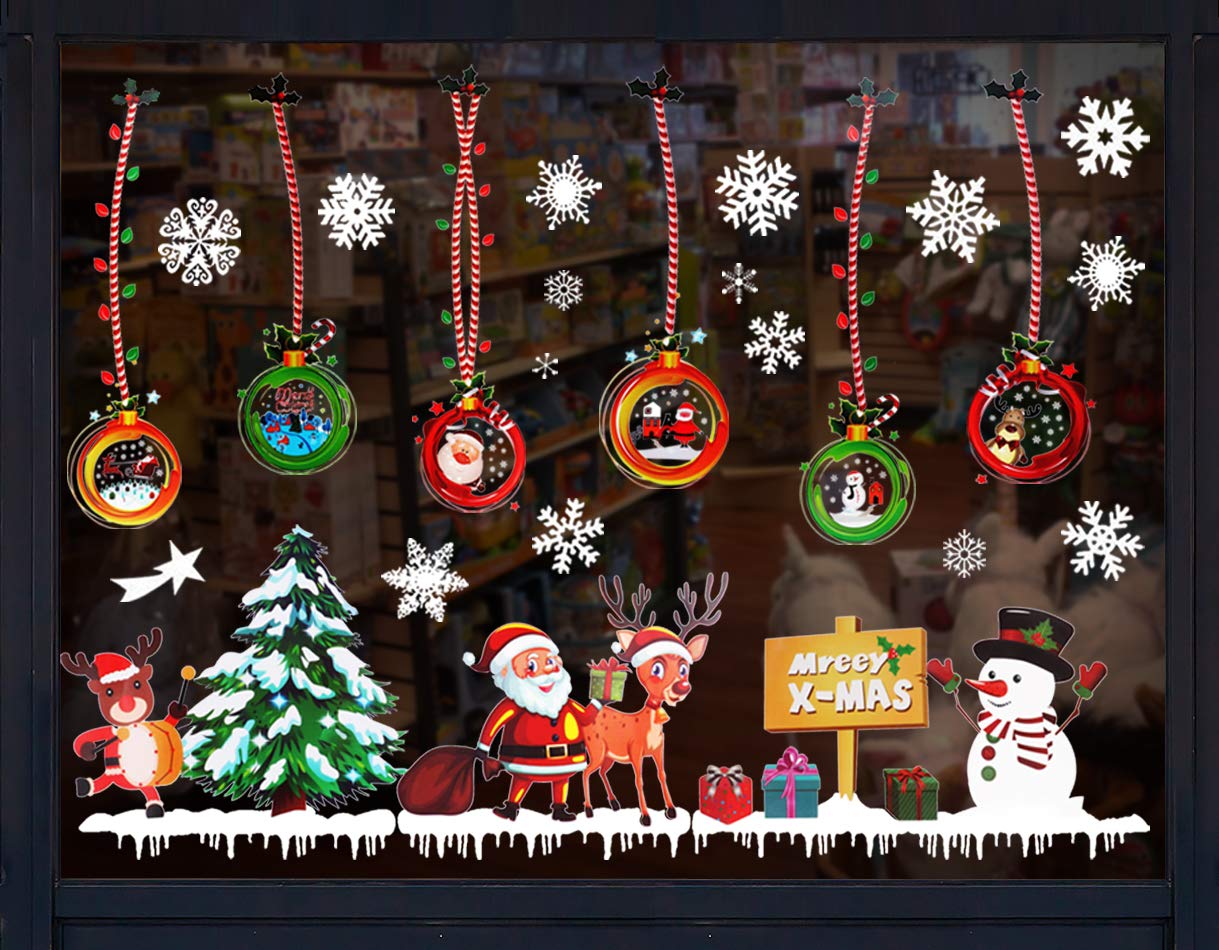 Decorazioni Per Finestre Natalizie.Idefair Decorazioni Natalizie Adesivi Per Finestre Vetrofanie Xmas2 Ebay