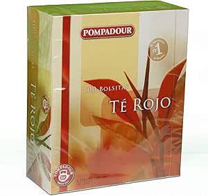 INFUSIONES TE ROJO POMPADOUR CAJA DE 100 BOLSITAS DE 1,25 GR