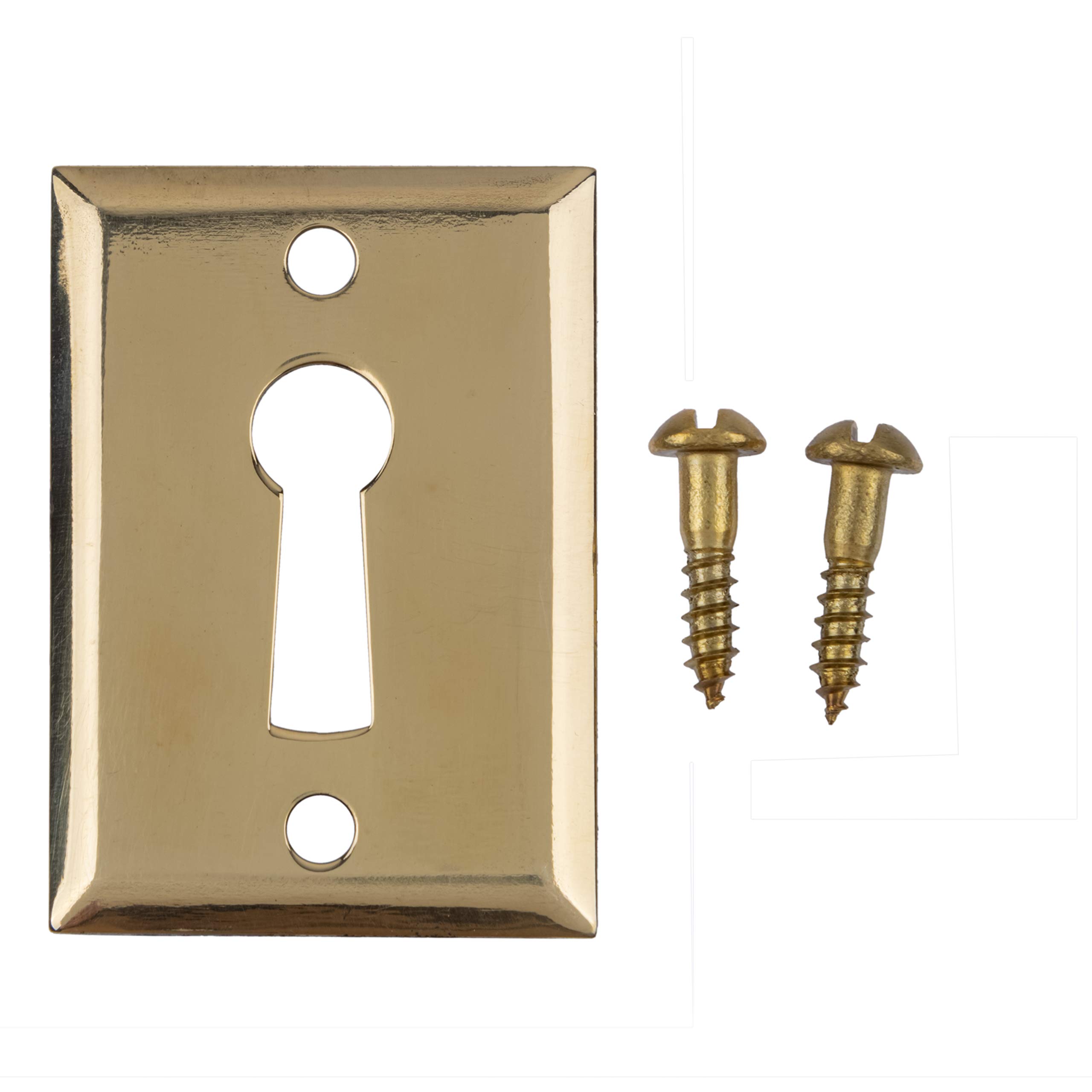 E-835 HEAVY STAMPED BRASS DOOR KEYHOLE COVER